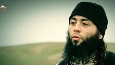 Image from Islamic State propaganda video showing French jihadist Sabri Essid, who was sentenced to life imprisonment by a Paris court last Friday for genocide against Iraq's Yazidi minority
