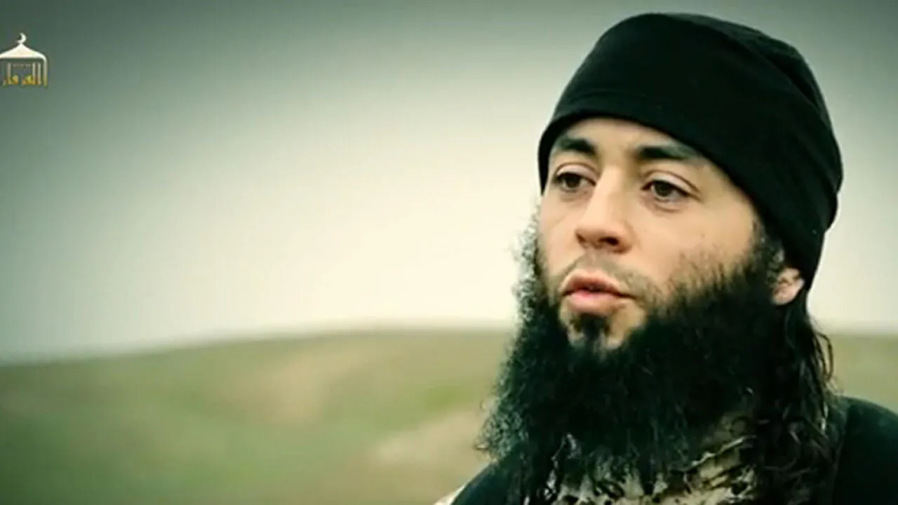 Image from Islamic State propaganda video showing French jihadist Sabri Essid, who was sentenced to life imprisonment by a Paris court last Friday for genocide against Iraq's Yazidi minority