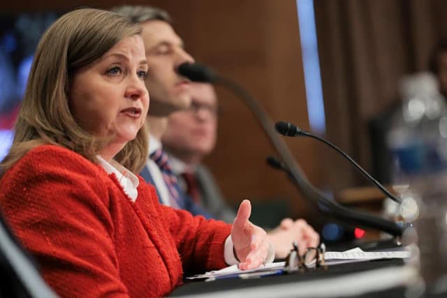 Federal Reserve Vice Chair for Supervision Michelle Bowman testifies before the Senate Banking Committee in Washington, D.C., February 2026