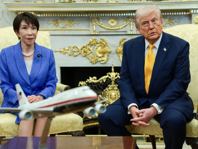 US President Donald Trump meets with Japanese Prime Minister Sanae Takaichi in the Oval Office at the White House on March 19, 2026