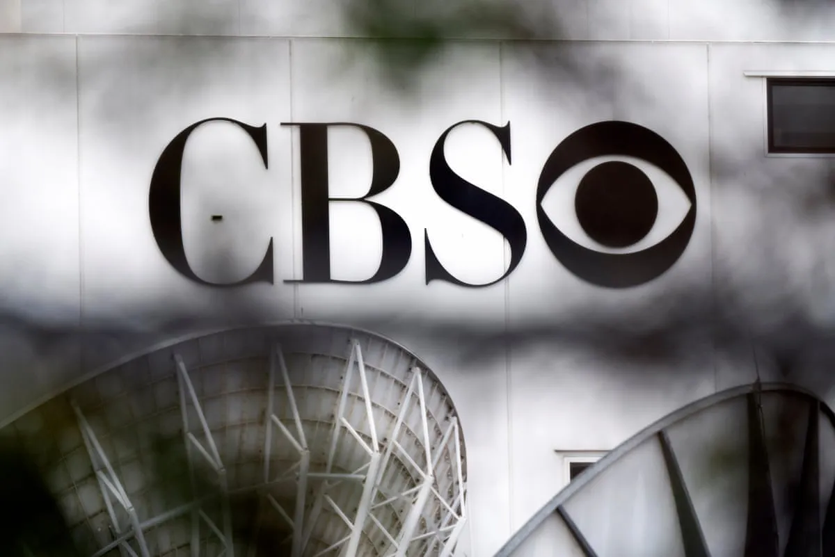 CBS News logo on the exterior of the CBS Broadcast Center building in Manhattan, New York