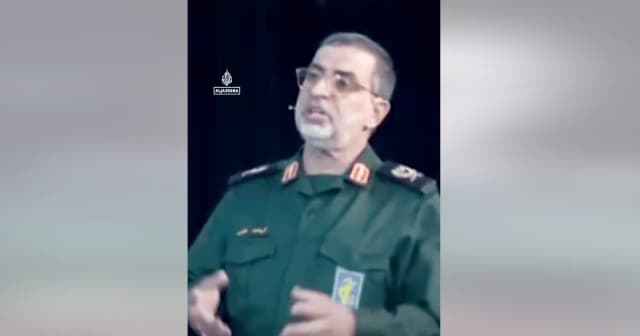 IRGC spokesman Ali Mohammad Naini in a screengrab from Iranian state television, taken shortly before he was killed in a US-Israeli airstrike on March 20, 2026