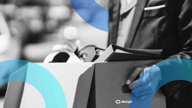 Crypto.com logo and branding — the Singapore-based cryptocurrency exchange announced 12 percent workforce cuts on March 19, 2026