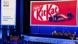 KitKat chocolate bars displayed in a file photo used to illustrate Nestlé's report of a stolen shipment in Europe