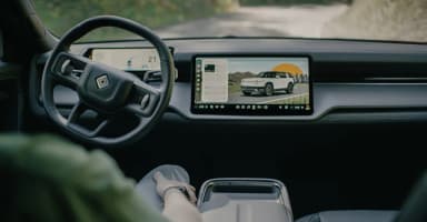 Rivian R2 SUV equipped with autonomy hardware, the vehicle Uber plans to deploy as a robotaxi starting in 2028