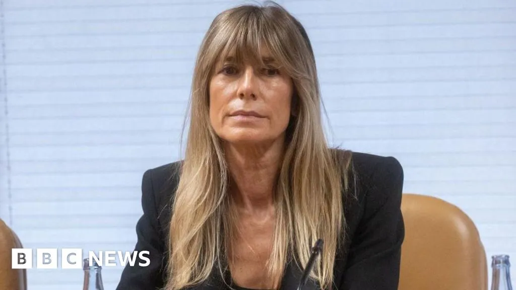 Begoña Gómez at the Assembly of Madrid in Madrid, Spain, as formal corruption charges against the Spanish prime minister's wife become public