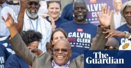 Calvin Duncan waves to supporters in New Orleans during his campaign for clerk of criminal court in October 2025