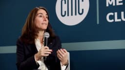 Beth Hammack, president of the Federal Reserve Bank of Cleveland, during a television interview about interest rates