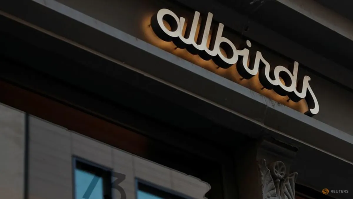 Allbirds flagship store sign in Manhattan photographed by Reuters as the company announced its pivot toward AI infrastructure