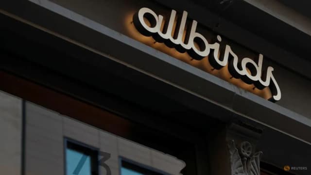 Allbirds flagship store sign in Manhattan photographed by Reuters as the company announced its pivot toward AI infrastructure