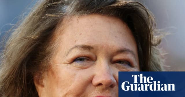 Gina Rinehart outside a public event in a Reuters photograph used by The Guardian