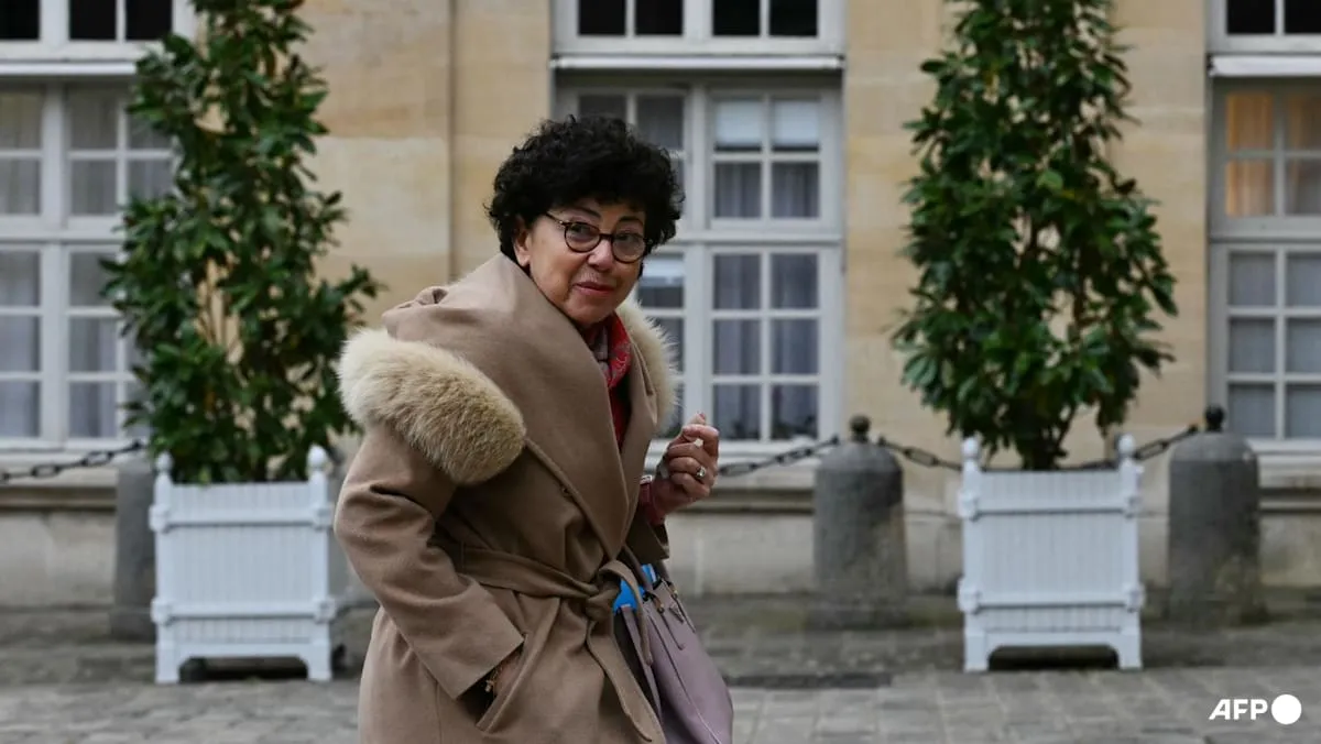 France environment minister Monique Barbut arrives in Paris ahead of the G7 environment meeting where climate was left off the formal agenda