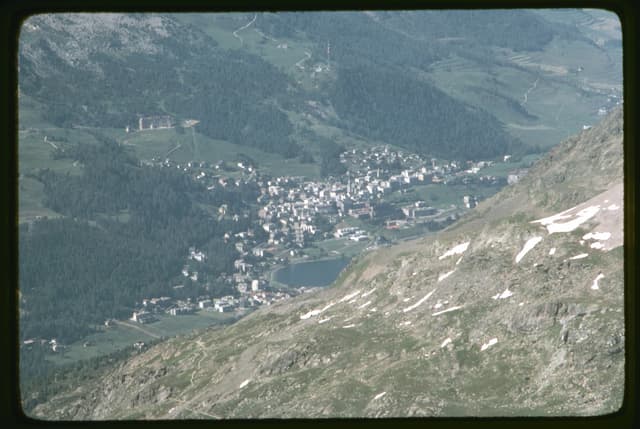 Panoramic view of St. Moritz, the luxury Swiss Alpine resort where the chalet at the center of the tax case is located