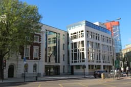 Exterior view of a court building on Marylebone Road in London