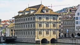The Zurich Rathaus (town hall) on the banks of the Limmat river, seat of the city's cantonal parliament