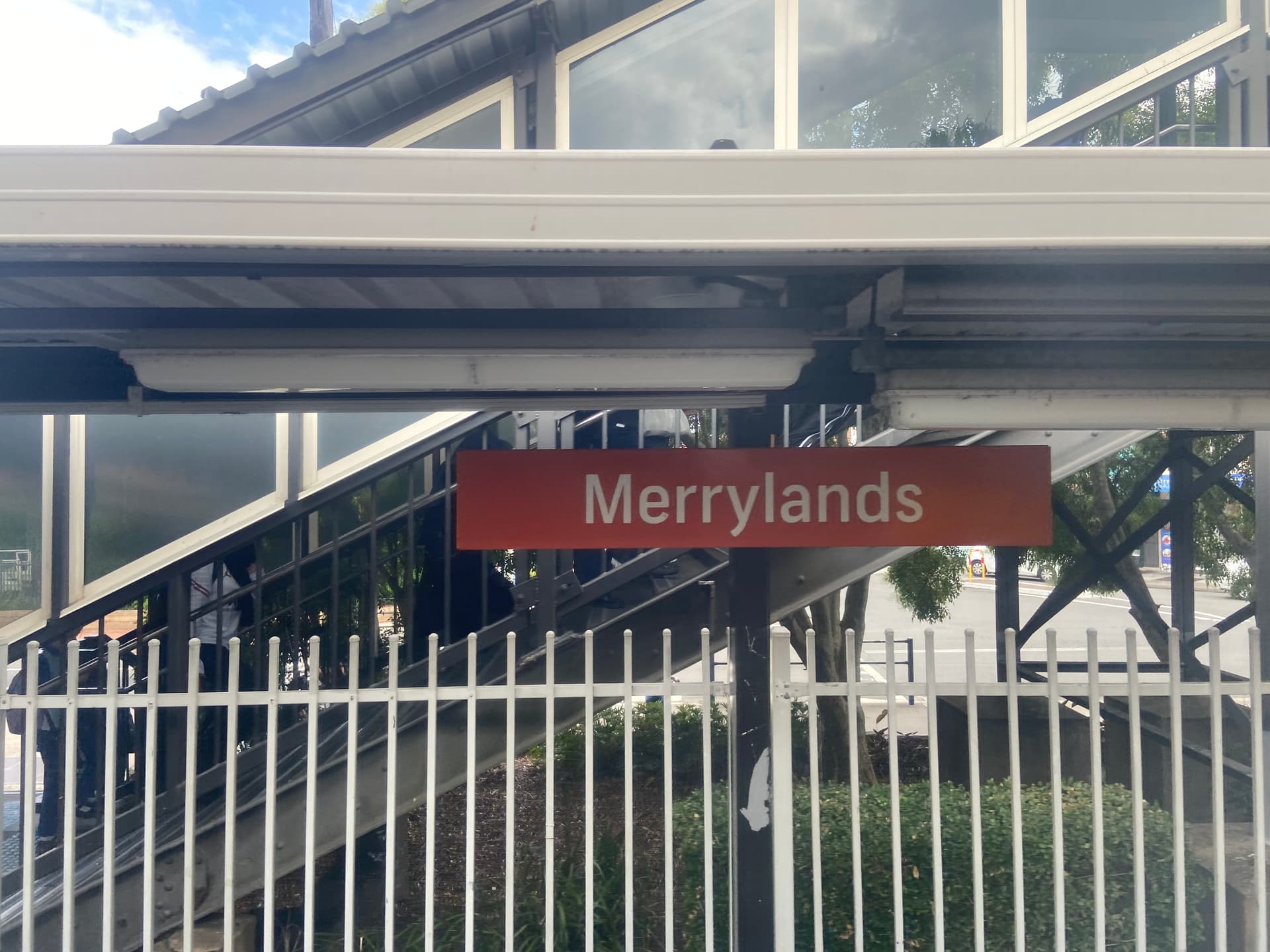 Merrylands Railway Station in western Sydney, near the site of the February 2026 stabbing attack on Merrylands Road