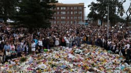 Floral tributes left at Bondi Beach following the December 2025 Hanukkah celebration attack that killed 15 people