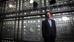 French police officers outside the Arab World Institute in Paris during a search operation on February 16, 2026