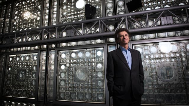 French police officers outside the Arab World Institute in Paris during a search operation on February 16, 2026