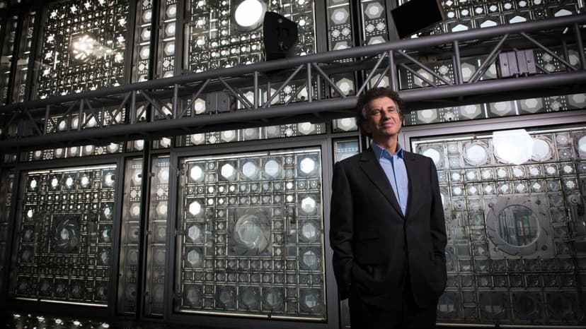 French police officers outside the Arab World Institute in Paris during a search operation on February 16, 2026