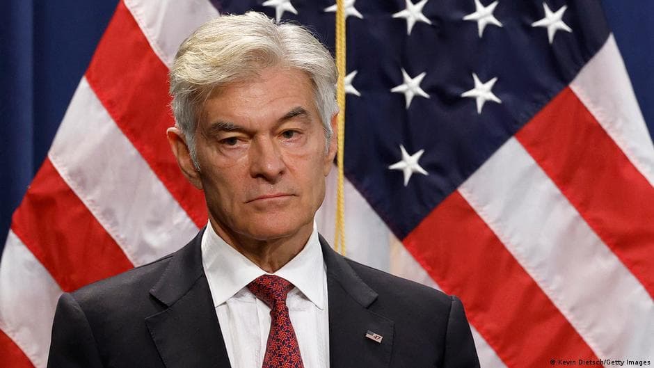 Dr. Mehmet Oz, CMS administrator, during a public health briefing on measles vaccination in the United States