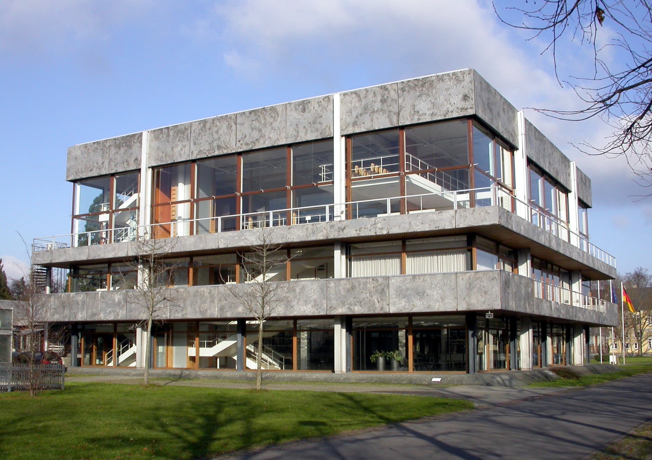 The Federal Constitutional Court building in Karlsruhe, Germany, seen from the exterior on a clear day