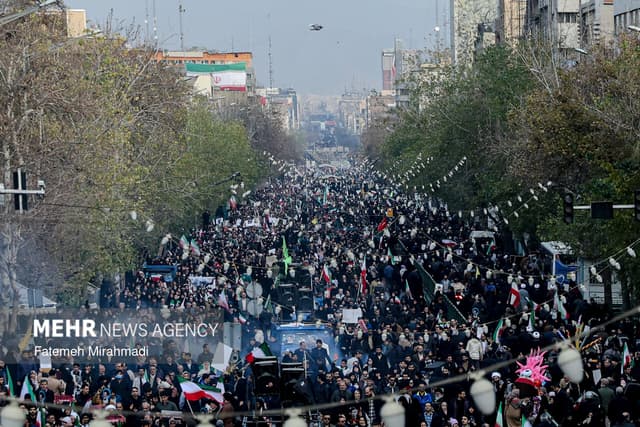Pro-government demonstration in Enqelab Square, Tehran, on 12 January 2026 during the Iranian protest crisis